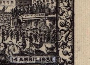 1931 III Congreso de la Uni�n Postal Panamericana Sunken Die Proof Unfinished in Black